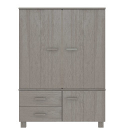 Garde-robe HAMAR Gris clair 99x45x137 cm Bois massif de pin