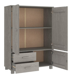 Garde-robe HAMAR Gris clair 99x45x137 cm Bois massif de pin