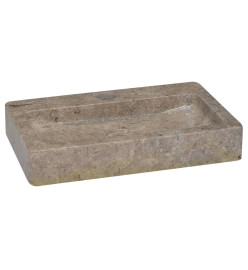 Lavabo mural gris 38x24x6,5 cm marbre