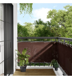 Écran de balcon marron 75x700 cm 100% polyester oxford