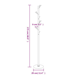 Porte-manteau blanc 175 cm fer enduit de poudre