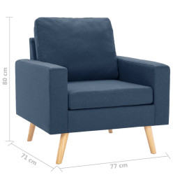 Fauteuil Bleu Tissu