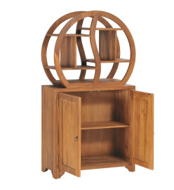 Armoire avec étagère Yin Yang 70x30x130 cm Bois de teck massif