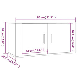 Ensemble de meubles TV 3 pcs Noir Bois d'ingénierie