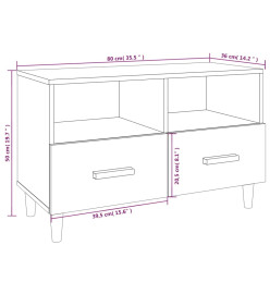 Meuble TV Sonoma gris 80x36x50 cm Bois d'ingénierie