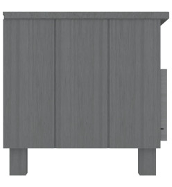 Meuble TV HAMAR Gris foncé 106x40x40 cm Bois massif de pin