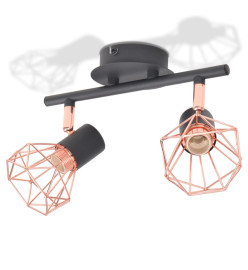 Plafonnier avec 2 ampoules LED à filament 8 W