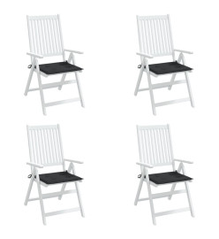 Coussins de chaise de jardin 4 pcs noir 40x40x3 cm tissu oxford