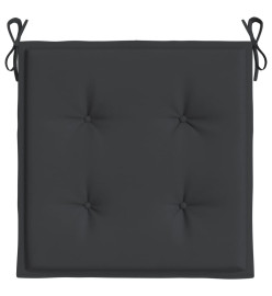 Coussins de chaise de jardin 4 pcs noir 40x40x3 cm tissu oxford