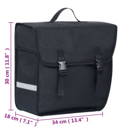 Sac de vélo simple pour porte-bagages étanche 21 L Noir