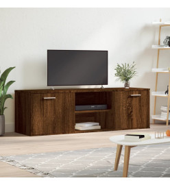 Meuble TV chêne marron 120x34x37 cm bois d'ingénierie