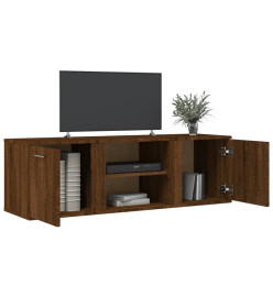 Meuble TV chêne marron 120x34x37 cm bois d'ingénierie