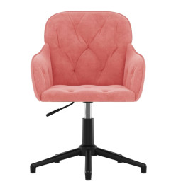 Chaise pivotante de bureau Rose Velours