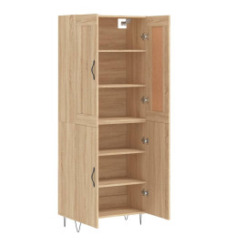 Buffet haut Chêne sonoma 69,5x34x180 cm Bois d'ingénierie