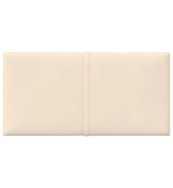 Panneaux muraux 12 pcs Crème 30x15 cm Velours 0,54 m²