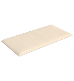 Panneaux muraux 12 pcs Crème 30x15 cm Velours 0,54 m²