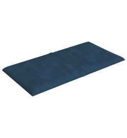 Panneaux muraux 12 pcs Bleu 30x15 cm Velours 0,54 m²