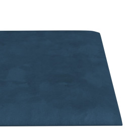 Panneaux muraux 12 pcs Bleu 30x15 cm Velours 0,54 m²