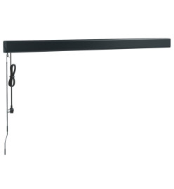 Auvent rétractable anthracite 3,5x2,5 m tissu et aluminium