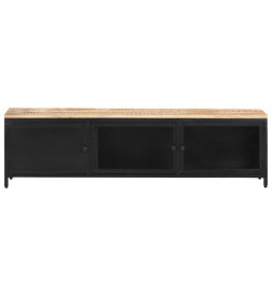 Meuble TV 130x30x37 cm Bois de manguier massif brut