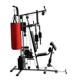 Appareil de musculation multifonctionnel avec sac de boxe 65 kg