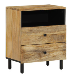 Table de chevet 50x33x60 cm bois de manguier massif