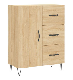 Buffet haut Chêne sonoma 69,5x34x180 cm Bois d'ingénierie