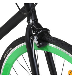 Vélo à pignon fixe noir et vert 700c 55 cm