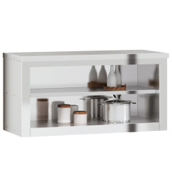 Armoire murale de cuisine avec étagère acier inoxydable