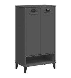 Armoire à chaussures VIKEN gris anthracite bois de pin solide