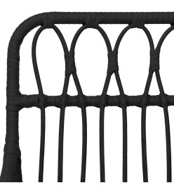 Mobilier à dîner de jardin 5 pcs Noir Résine tressée