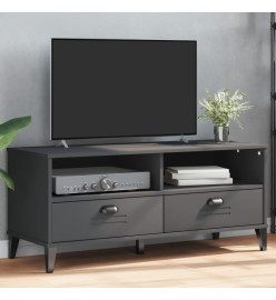 Meuble TV VIKEN gris anthracite bois de pin solide