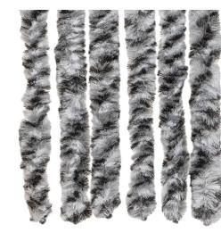 Rideau anti-mouches gris et noir et blanc 100x230 cm chenille