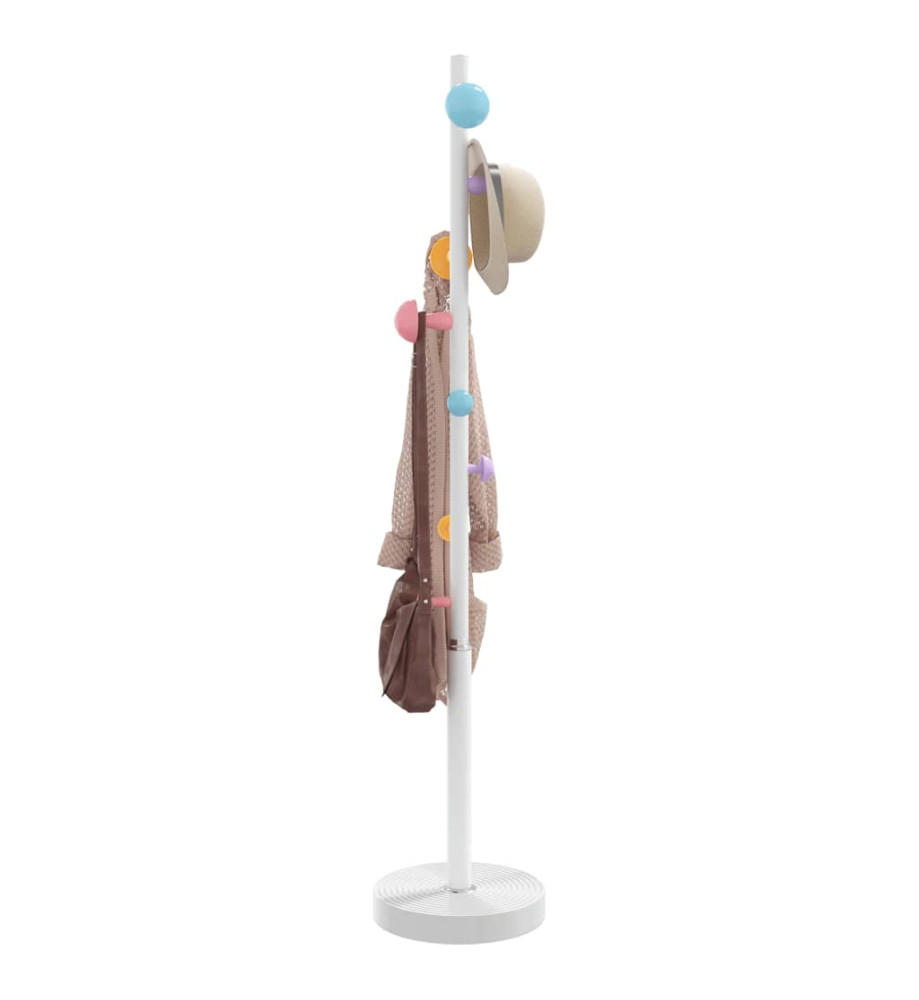 Porte-manteau blanc 172 cm fer enduit de poudre Porte-manteau blanc 172 cm fer enduit de poudre