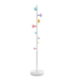 Porte-manteau blanc 172 cm fer enduit de poudre