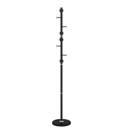 Porte-manteau noir 176 cm fer enduit de poudre