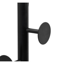 Porte-manteau noir 176 cm fer enduit de poudre