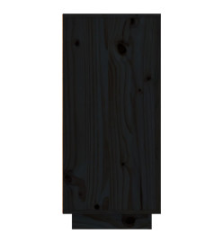 Buffet Noir 111x34x75 cm Bois massif de pin