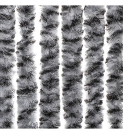 Rideau anti-mouches gris et noir et blanc 56x200 cm chenille