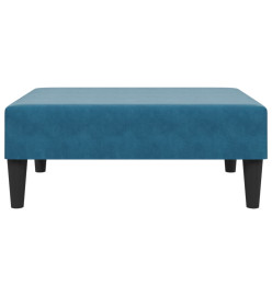 Repose-pied bleu 77x55x31 cm velours