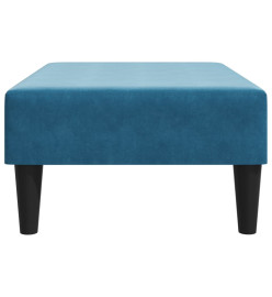 Repose-pied bleu 77x55x31 cm velours