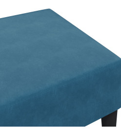 Repose-pied bleu 77x55x31 cm velours