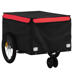 Remorque de vélo noir et rouge 30 kg fer