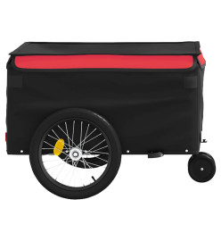 Remorque de vélo noir et rouge 30 kg fer