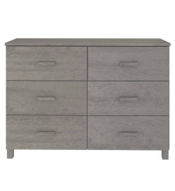 Buffet HAMAR Gris clair 113x40x80 cm Bois massif de pin