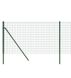 Clôture en treillis métallique vert 1,1x10 m acier galvanisé