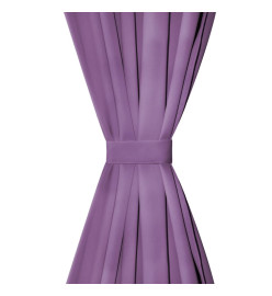 Rideau occultant avec boucles 2 pcs 140 x 245 cm Lilas