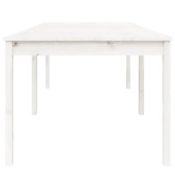 Table de jardin blanc 203,5x100x76 cm bois massif de pin