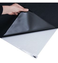 Films pour fenêtre 3 pcs statique dépoli noir PVC