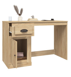 Bureau avec tiroir chêne sonoma 115x50x75 cm bois d'ingénierie